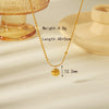Wholesale Casual Vintage Style Heart Shape Petal Fish 304 Stainless Steel Copper 18K Gold Plated Pendant Necklace