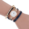 Wholesale Casual Women's Alloy Imitation Leather Strap Round Dial Quartz Winding Handwoven Watch