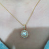 Wholesale Cat Claw Zircon Pendant Freshwater Pearl Sweater Chain For College Students Copper Alloy And Pearl Material