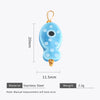 Wholesale Ceramic And Stainless Steel Fish Shape Polka Dot Handmade Jewelry Accessories With Electroplating