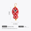 Wholesale Ceramic And Stainless Steel Fish Shape Polka Dot Handmade Jewelry Accessories With Electroplating