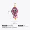 Wholesale Ceramic And Stainless Steel Fish Shape Polka Dot Handmade Jewelry Accessories With Electroplating