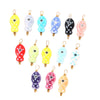 Wholesale Ceramic And Stainless Steel Fish Shape Polka Dot Handmade Jewelry Accessories With Electroplating