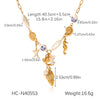 Wholesale Ceramic And Stainless Steel Heartshaped Tassel Necklace With Geometric Pattern And Electroplating For Women
