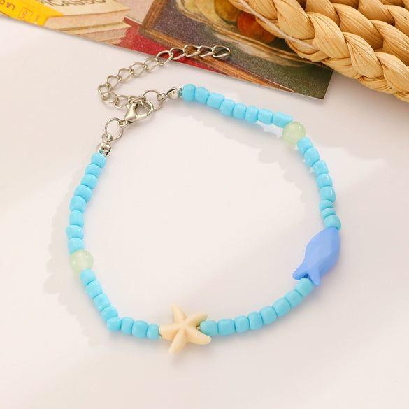 Wholesale Ceramic Beaded Bracelet With Animal Zodiac Pattern Electroplated Style Jewelry