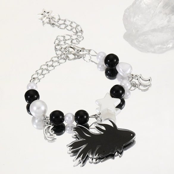 Wholesale Ceramic Beaded Bracelet With Animal Zodiac Pattern Electroplated Style Jewelry