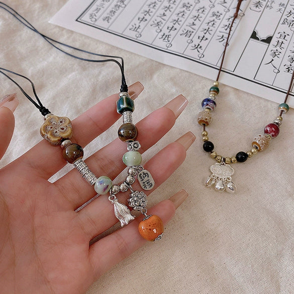 Wholesale Ceramic Beaded Geometric Clavicle Necklace For Women With Electroplating