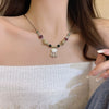 Wholesale Ceramic Beaded Geometric Clavicle Necklace For Women With Electroplating