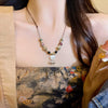 Wholesale Ceramic Beaded Geometric Clavicle Necklace For Women With Electroplating
