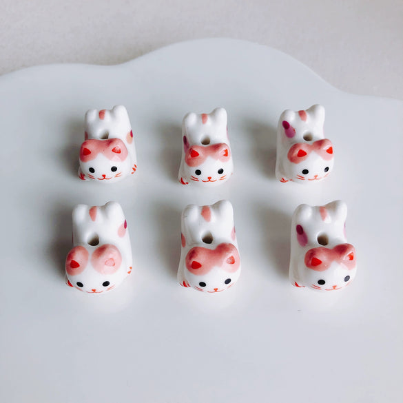 Wholesale Ceramic Cat Beaded Wind Chime Bracelet Jewelry Accessories Lovely Style Environmental Protection Process