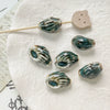 Wholesale Ceramic Conch Pattern Loose Beads For Handmade Jewelry Retro Style With High Temperature Flower Glaze And Paint Treatment