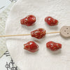 Wholesale Ceramic Conch Pattern Loose Beads For Handmade Jewelry Retro Style With High Temperature Flower Glaze And Paint Treatment