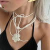 Wholesale Ceramic Pearl Star Pendant Necklace With Electroplating For Women Minimalist Style Water Wave Chain