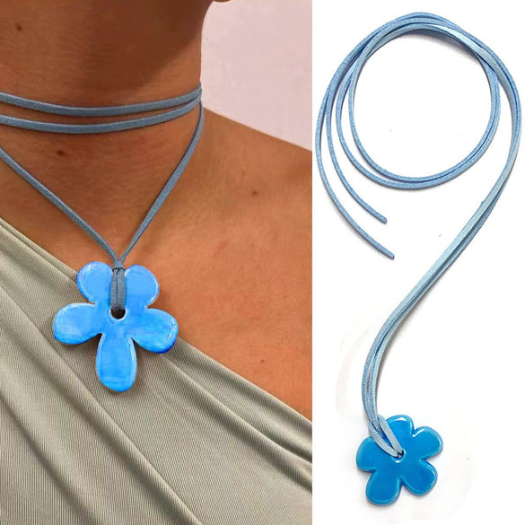 Wholesale Ceramic Pearl Star Pendant Necklace With Electroplating For Women Minimalist Style Water Wave Chain