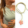 Wholesale Ceramic Pearl Star Pendant Necklace With Electroplating For Women Minimalist Style Water Wave Chain