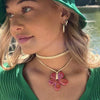 Wholesale Ceramic Pearl Star Pendant Necklace With Electroplating For Women Minimalist Style Water Wave Chain