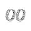 Wholesale Chain Earrings S925 Sterling Silver Circle Geometric Seiko For Women