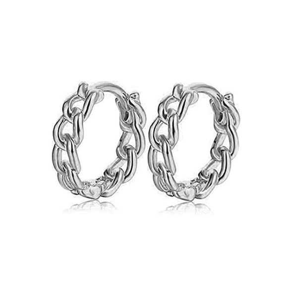 Wholesale Chain Earrings S925 Sterling Silver Circle Geometric Seiko For Women