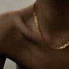 Wholesale Chain Titanium Steel Retro Street Geometric Braided Twist Electroplated
