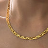 Wholesale Chain Titanium Steel Retro Street Geometric Braided Twist Electroplated