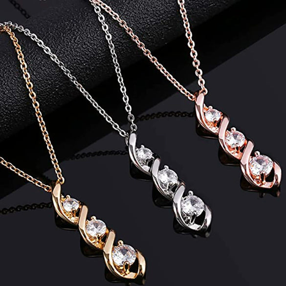 Wholesale Chemical Molecular Necklace Copper Geometric Pattern Electroplated Ochain Women's Fashion Accessories