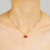 Wholesale Cherry Fruit Pattern Pendant Earrings Necklace Jewelry Suit Alloy Electroplated All Match Light Luxury Elegant Fashion Jewelry