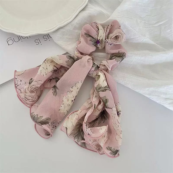 Wholesale Chiffon Handmade Flower Bow Hair Ring Headband Headdress