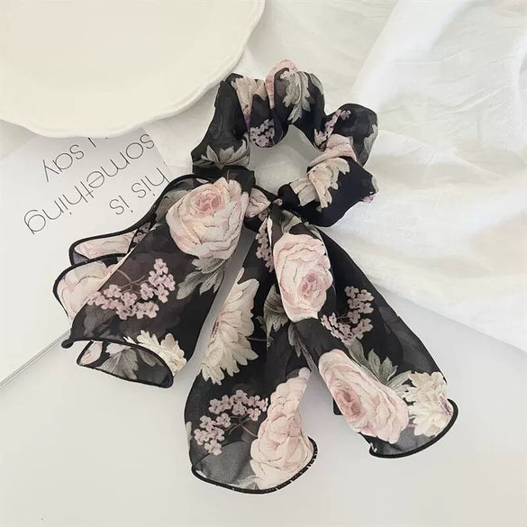 Wholesale Chiffon Handmade Flower Bow Hair Ring Headband Headdress