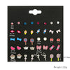 Wholesale Children's Alloy Cartoon Animal Zodiac Dripping Oil Ear Studs Jewelry