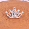 Wholesale Children's Alloy Silver Plated Rhinestone Crown Comb For Girls