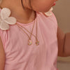 Wholesale Children's And Girls' Stainless Steel And Titanium Steel Jewelry Set With Heart Drop Bell Geometric Patterns Electroplated
