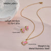 Wholesale Children's And Women's Stainless Steel Titanium Steel Jewelry Set With Heart Drop Bell Patterns Electroplated