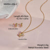 Wholesale Children's And Women's Stainless Steel Titanium Steel Jewelry Set With Heart Drop Bell Patterns Electroplated