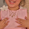 Wholesale Children's And Women's Stainless Steel Titanium Steel Jewelry Set With Heart Drop Bell Patterns Electroplated