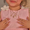 Wholesale Children's And Women's Stainless Steel Titanium Steel Jewelry Set With Heart Drop Bell Patterns Electroplated