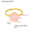 Wholesale Children's Fashion Jewelry Set With Ferris Wheel And Flower Inlaid Zircon Stainless Steel And Titanium Steel Plated With 18K Real Gold For Women