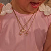 Wholesale Children's Jewelry Set For Women Stainless Steel 18K Gold Electroplated With Heart Drop Bell Geometric Patterns Necklace And Earrings