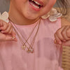 Wholesale Children's Jewelry Set For Women Stainless Steel 18K Gold Electroplated With Heart Drop Bell Geometric Patterns Necklace And Earrings
