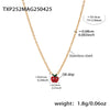 Wholesale Children's Jewelry Set With Ferris Wheel And Red Apple Pendant Made Of Titanium Steel And Stainless Steel Electroplated