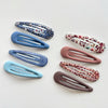 Wholesale Children's Metal Bb Clip Hair Accessories With Frosted Rubber Paint And Epoxy Printing Floral Fruit Design