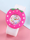 Wholesale Children's Silicone Cartoon Style Multi Style Watch Bracelet Necklace Hairpin Ring Set With Round Dial