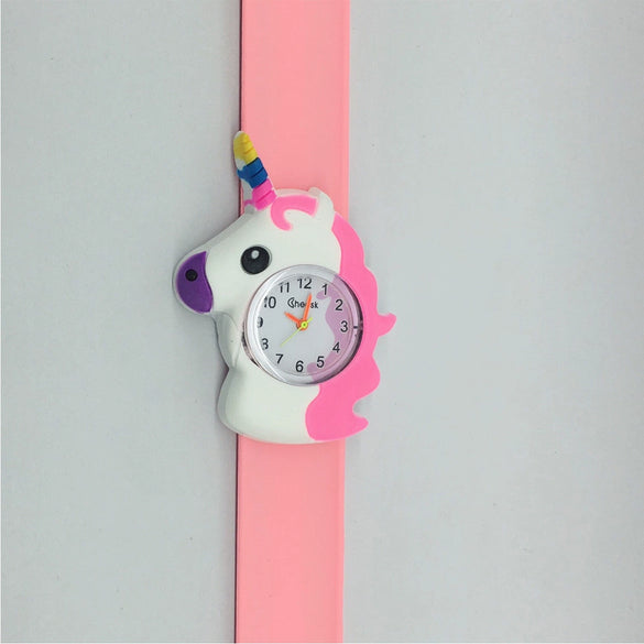Wholesale Children's Silicone Cartoon Style Multi Style Watch Bracelet Necklace Hairpin Ring Set With Round Dial