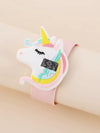 Wholesale Children's Silicone Cartoon Style Multi Style Watch Bracelet Necklace Hairpin Ring Set With Round Dial