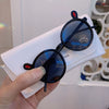 Wholesale Children's Sunglasses Plastic Frame Round Frame With Cute Bear Ears Cartoon Design