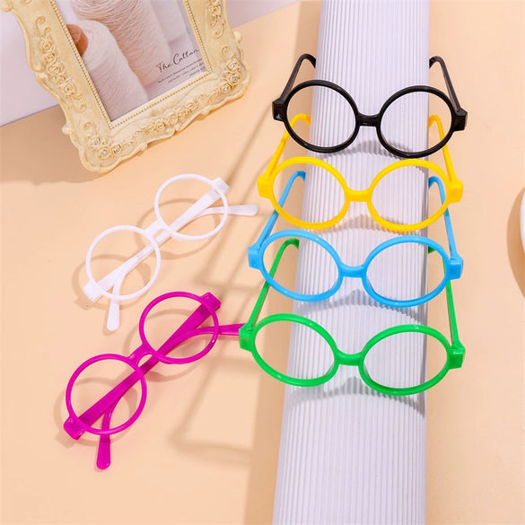 Wholesale Children's Trendy Round Plastic Toy Glasses Frame Without Lenses Super Cute Doctor Style