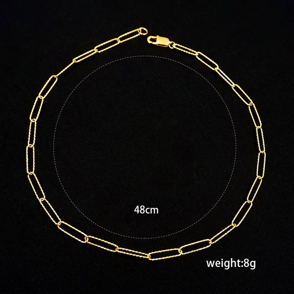 Wholesale Choker Necklace Simple Geometric Style Titanium Steel Handmade Unisex