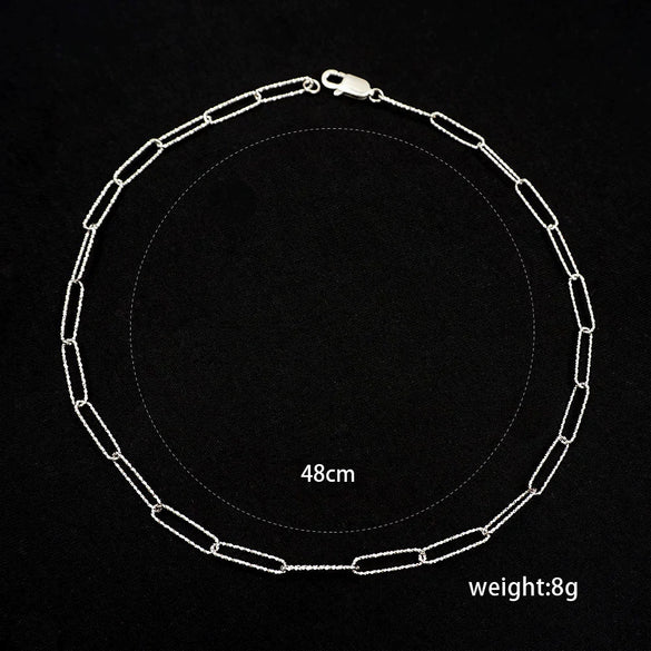 Wholesale Choker Necklace Simple Geometric Style Titanium Steel Handmade Unisex