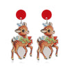 Wholesale Christmas Acrylic Geometric Decorative Earrings For Women