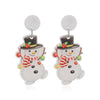Wholesale Christmas Acrylic Geometric Decorative Earrings For Women