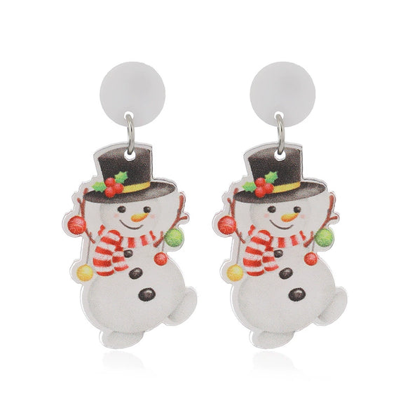Wholesale Christmas Acrylic Geometric Decorative Earrings For Women